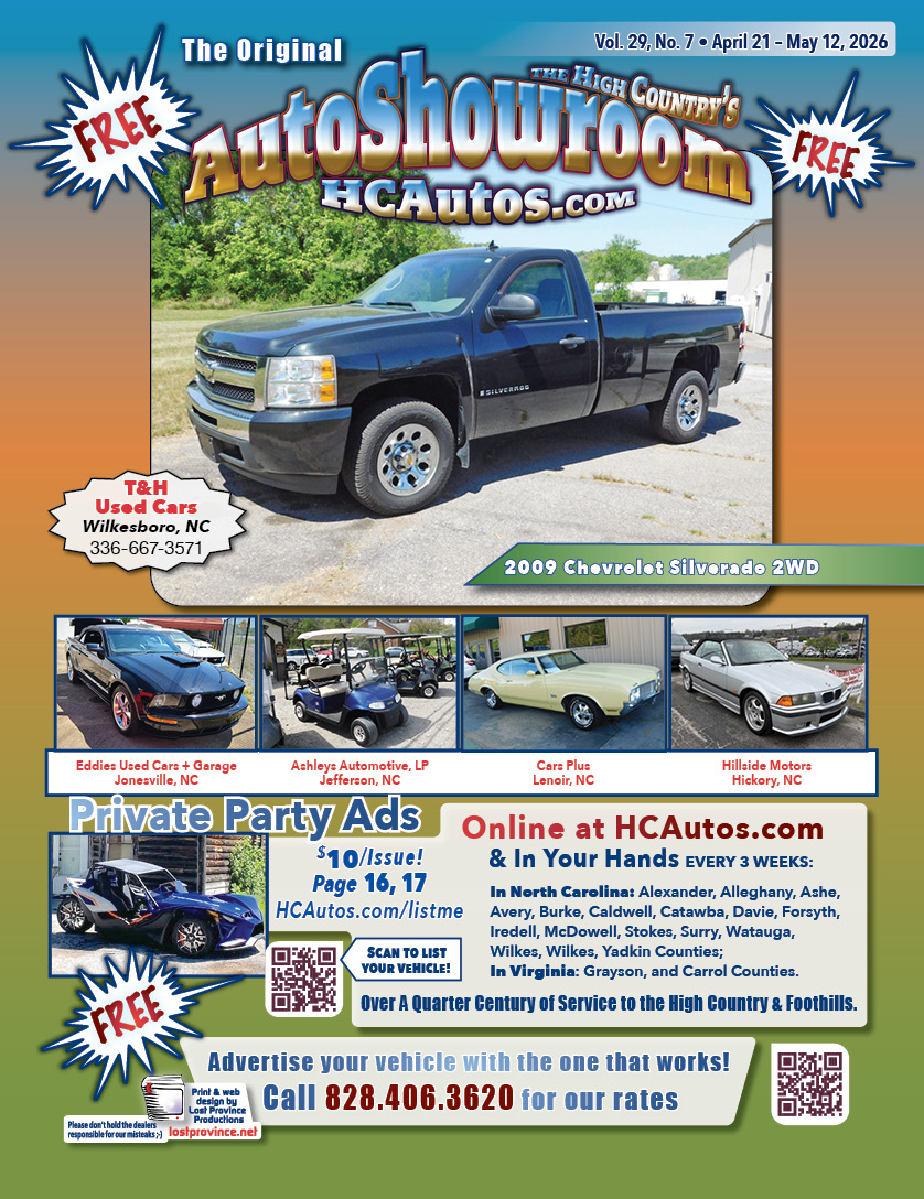 HCAutos used cars, used trucks, used motorcycles in Northwestern North Carolina, Eastern Tennessee and Southwestern Virginia.